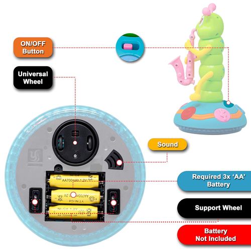 Dancing Caterpillar(Comes with 3 AA batteries + 1 battery charger)