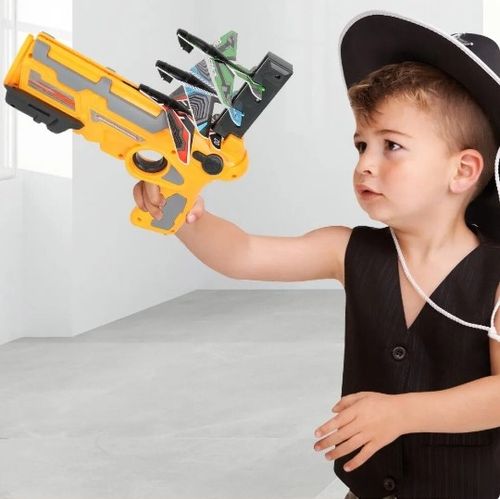 Airplane launcher toy with foam glider