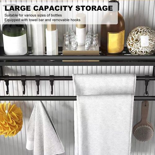 Bathroom Rack Wall-mounted Towel Rack- Double Layer - 50cm