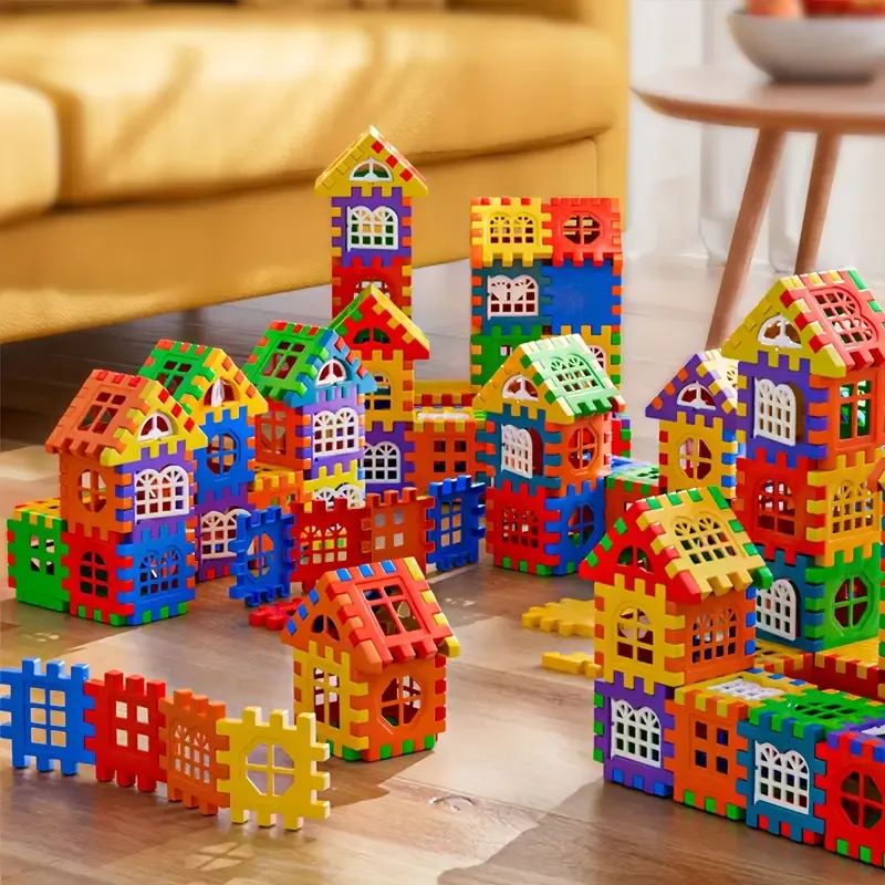 100Pcs House Assembly Building Blocks, Large Size, Creative Square Block Building Blocks, Basic Assembly Building Blocks, Educational DIY Assembly Toys, Birthday Gifts