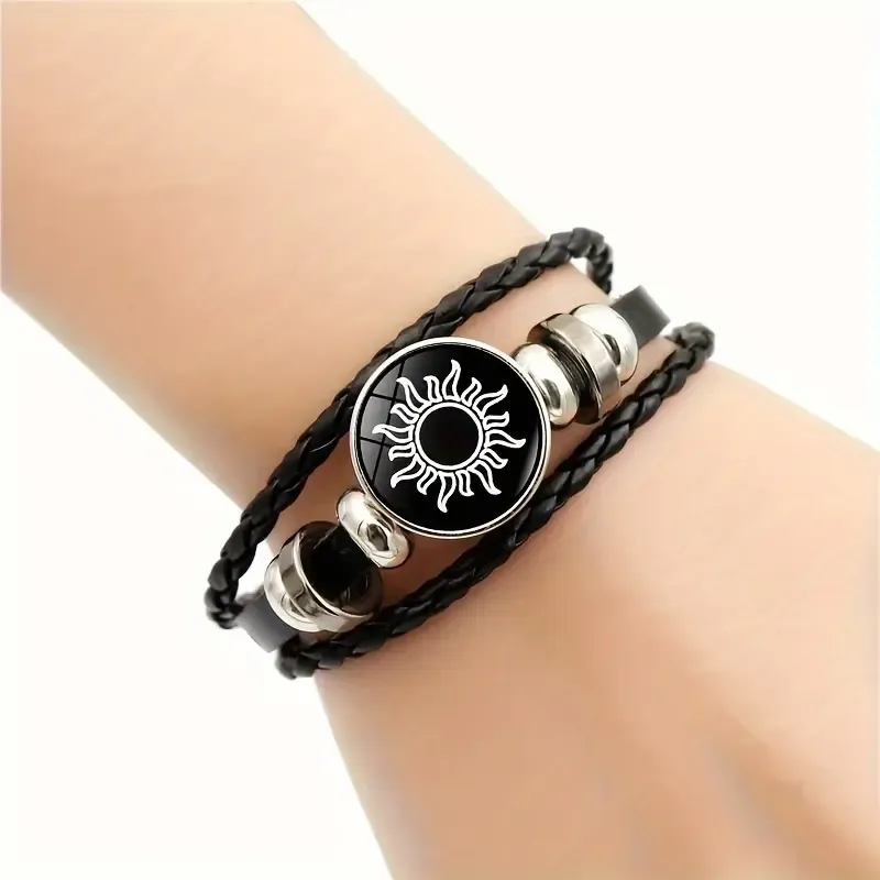 A pair Sun and Moon Lovers Luminous Bracele