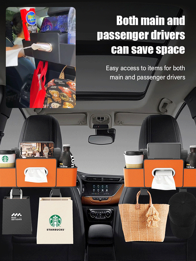Car Multi-Function Backrest Storage Box