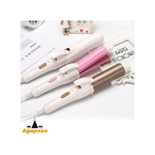 Agapeon Professional Hair Straightener + Curler 2-in-1 Pink