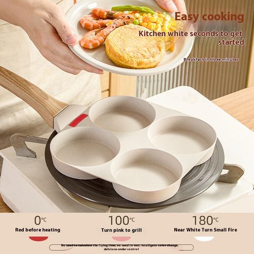 Frying pan household mini four-hole cross-border new medical stone omelette artifact breakfast omelette pot chicken Egg Burger Skillet