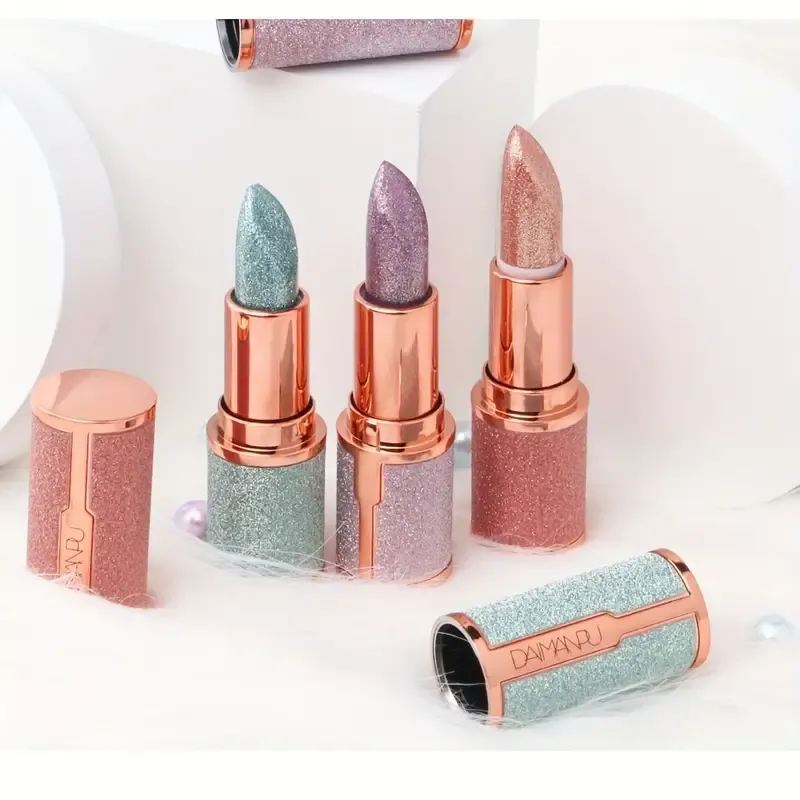 3 colors Berry Pink Sparkly Lip Gloss Paste