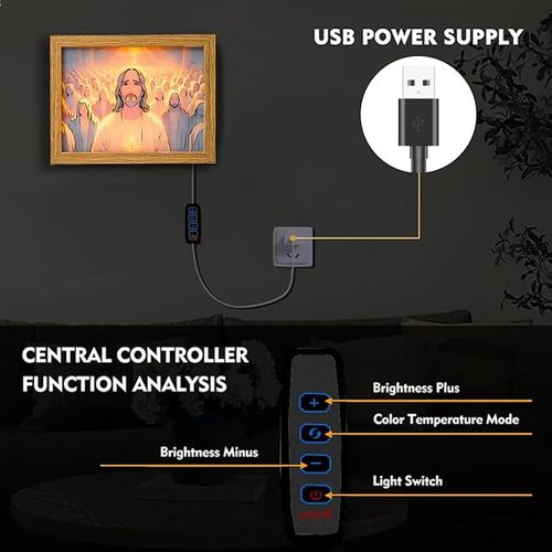 Jesus Lamp  Led Light Up Printing