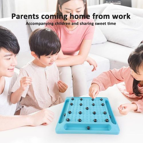 The 2024 New Magnetic Chess Set has a Magnetic Board Game with Stones, Plastic Chessboard, and String, which is a Strategy Game for Kids and Adults as a Family or Party Game