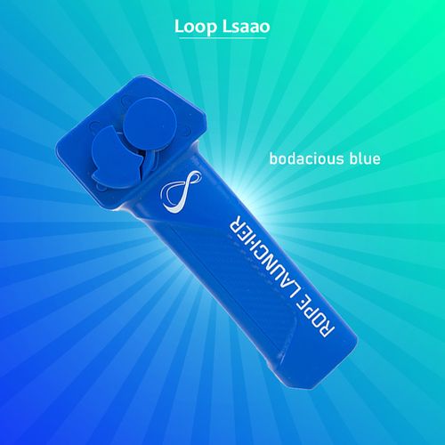 String Lasso Rope Launcher Glow in The Dark Loop Rope String Shooter Fidget Toy for Adults Party Gift (Blue)