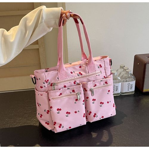 ❤Cherry color printed large capacity handbag ❤