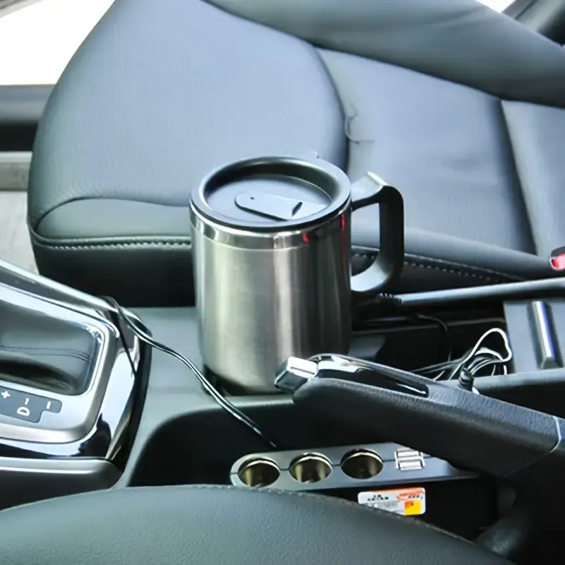 Car 12V hot water cup stainless steel liner electric cup