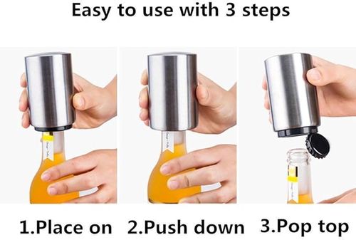 Automatic beer and beverage bottle opener