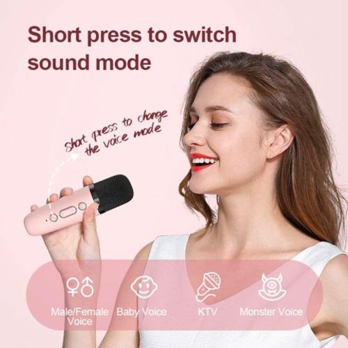 Mini wireless karaoke microphone set