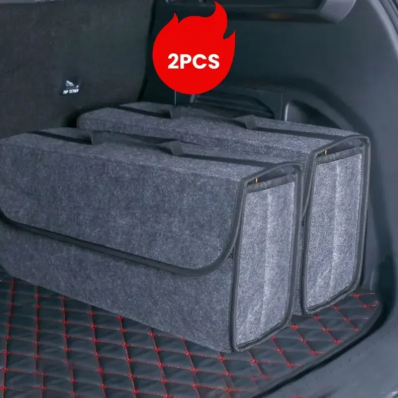 2pcs Spacious Trunk Organizer Box