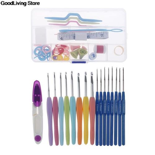 53 Pieces Set Yarn Knitting Crochet Hook Set With Box