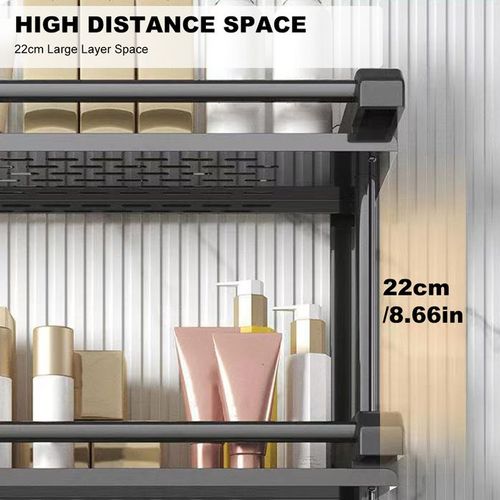 Bathroom Rack Wall-mounted Towel Rack- Double Layer - 50cm