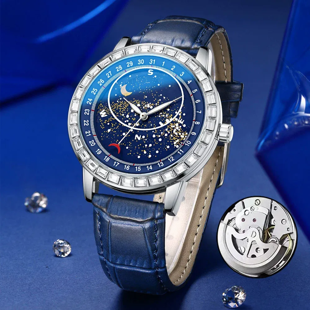 New Men's Waterproof Luminous Starry Sky Watch