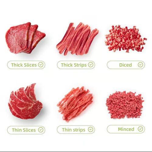 Meat Slicer For Fresh Raw Meat, Adjustable Thickness 2 Or 4 Mm, 17-In-1 Stainless Steel Meat Cleaver Kitchen Knife