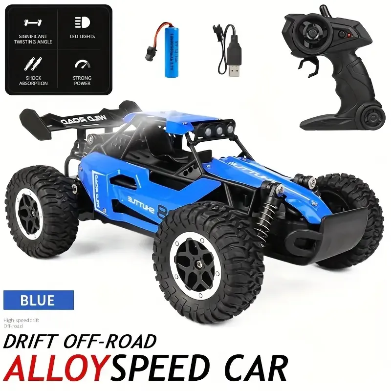 1:16 RC alloy remote control high-speed car 2.4G high-speed big foot climbing off-road car racing model boy toy