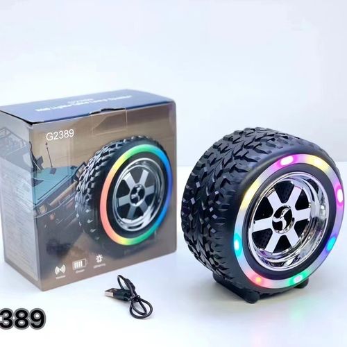 Hardbuzz G2389 (PORTABLE BLUETOOTH SPEAKER) Dynamic Thunder Tyre Shape 5 W Bluetooth Speaker  (Black