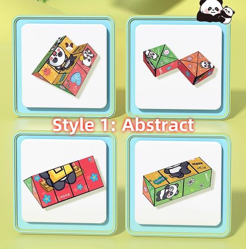 Rubik's Cube Panda Model 6-Piece Set