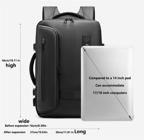 Multifunctional Airbag Backpack Men's Large Capacity Business Travel Bag Oxford Waterproof Backpack