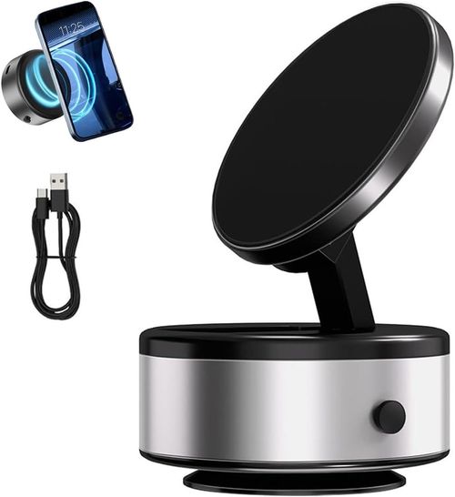 Vacuum Magnetic Car Phone Holder - Electric-Manual, Magnetic Car Suction Cup Folding Holder, 360° Rotating Adjustable Suction Cup Magnetic Phone Holder, Suitable for Cars, Gyms, Mirrors, Smooth Surfaces