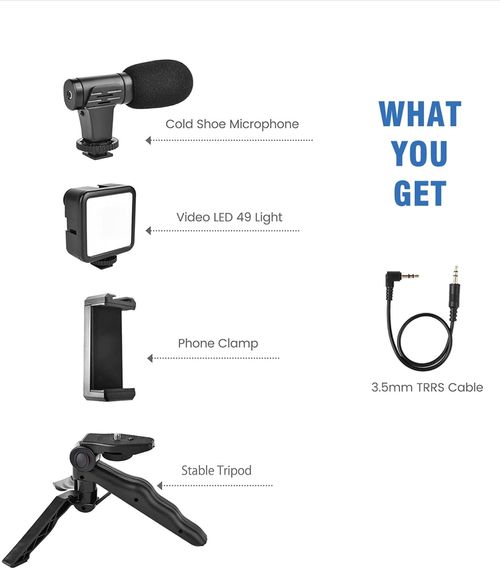 Phone Holder Photography Lighting Smartphone Video Kit Microphone LED Selfie Tripod Recording Handle Portable Stabilizer Bracket