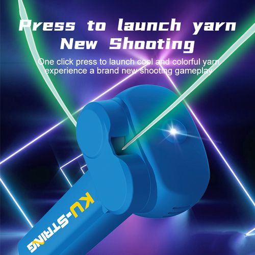 Rechargeable Glow-in-the-Dark USB Handheld Electric Rope Launcher - Shooting Toy, Loop Fidget Toy, Fun Party Favors and Novelty Gifts