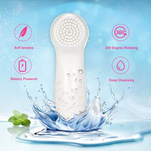 5 In 1 Electric Face Cleansing Brush + Free Battery Gift