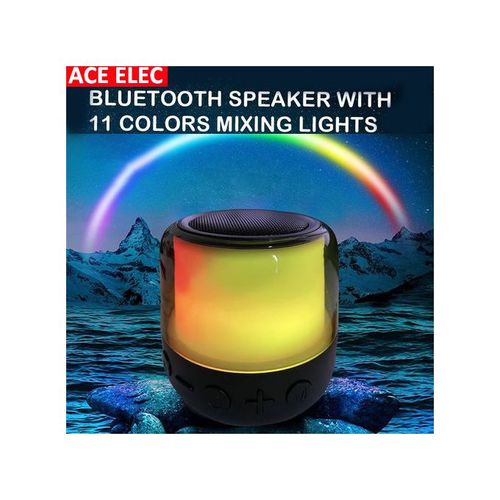 Ace Elec Portable Bluetooth Speaker With 11RGB LED Light
