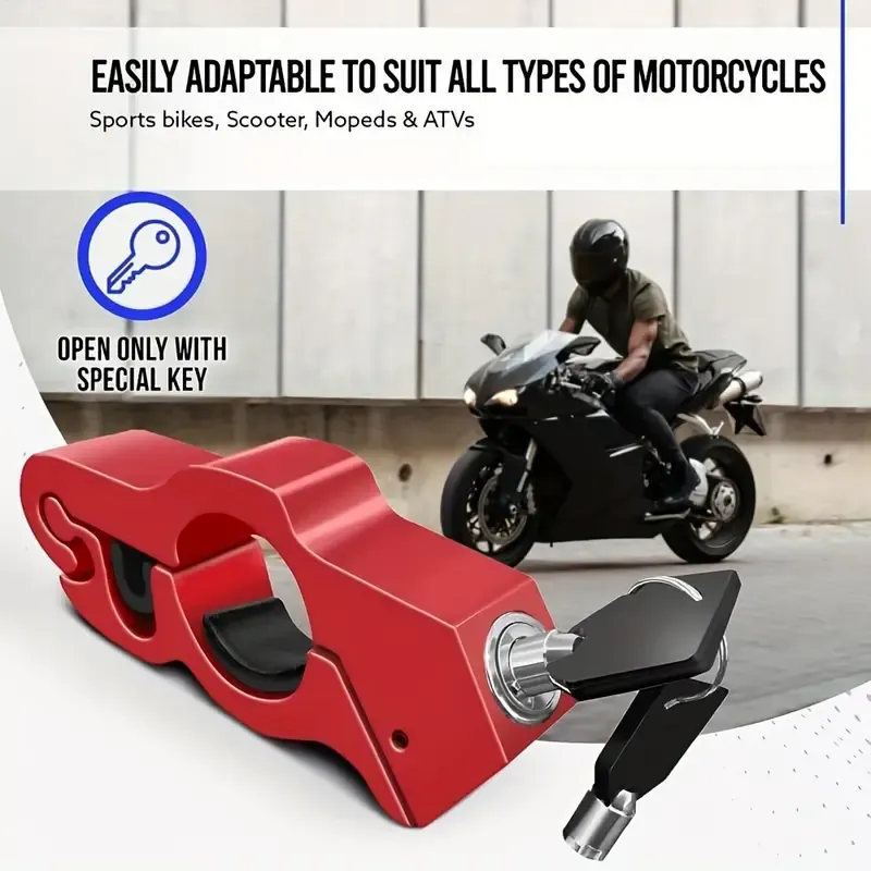 Anti-Theft Motorcycle Handlebar Lock