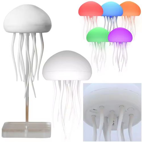 Gradient jellyfish atmosphere night light voice control RGB
