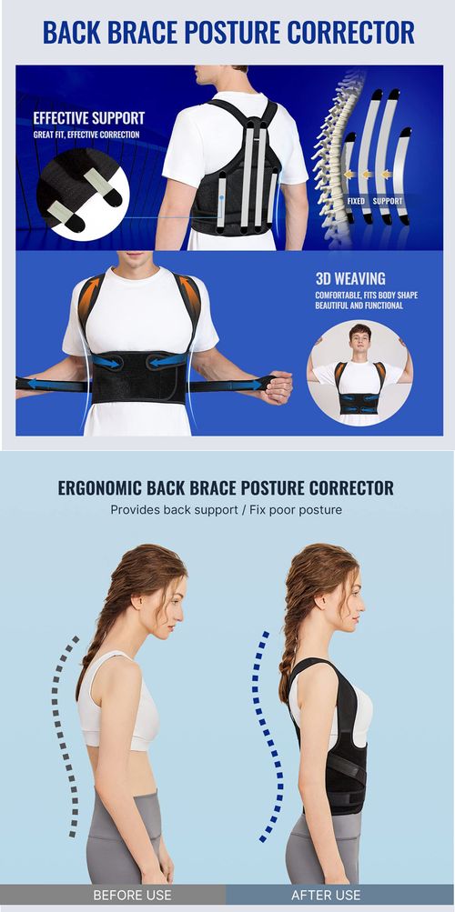 Posture Corrector Unisex Back Posture Brace Full Back Support Belt Clavicle Support Stop Slouching and Hunching Adjustable Back Trainer
