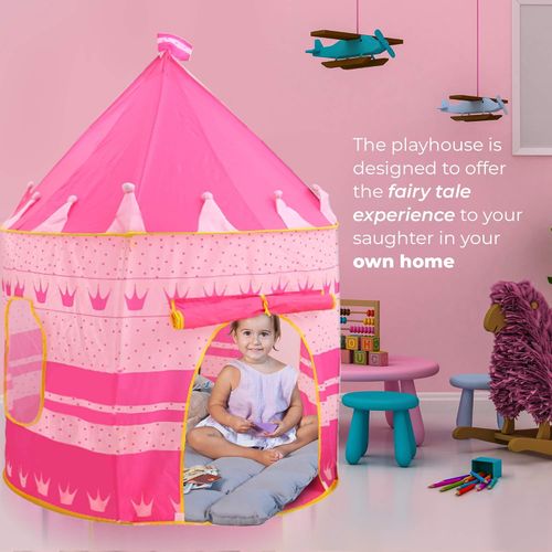 PINK PRINCESS CASTLE TENT PORTABLE PLAY TENT FOR GIRLS