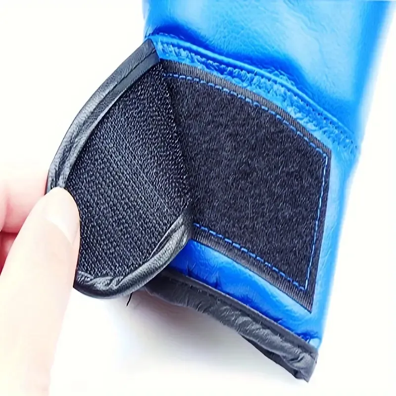 Boxing Sanda Gloves Training for Children and Teenagers Fighting Training Protective Gear Fitness One-time Forming Gloves Blue Flame Model Product Description