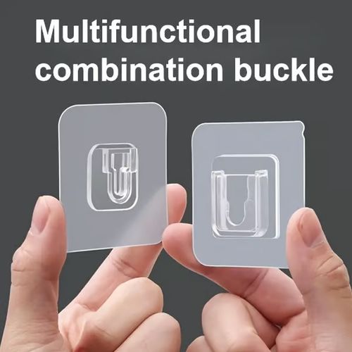 10 Pairs Transparent Double-sided Adhesive Wall Hooks