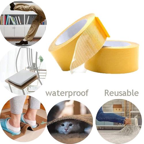 2-pack Strong double-sided gauze fiber mesh tape Waterproof and removable