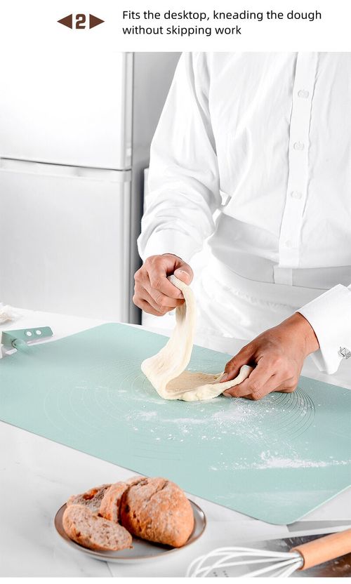 Silicone Baking Mat Band Scale Rolling Pad - Green