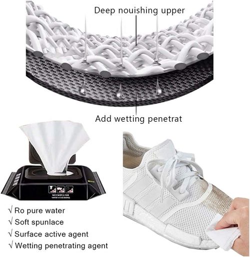 4 Packs(120 Pcs) White Shoe Quick Wipes