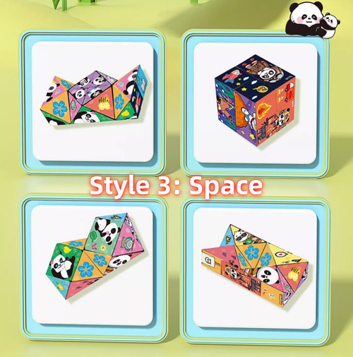 Rubik's Cube Panda Model 6-Piece Set