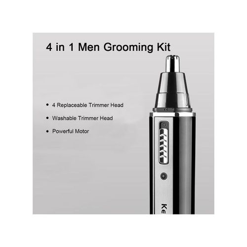 Kemei 4 In 1 Nose Hair Trimmer Eyebrow And Ear Hair - USB