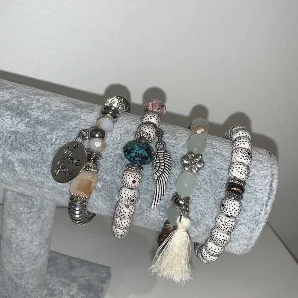 4 PCS Bohemian Beaded Bracelets