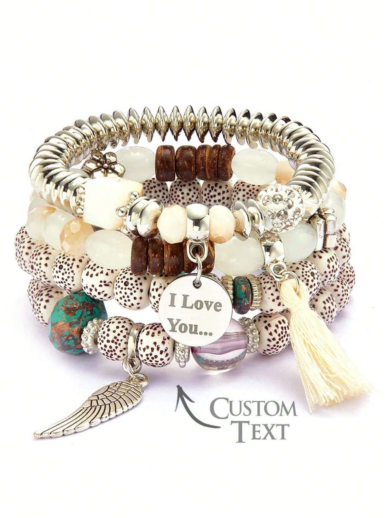 4 PCS Bohemian Beaded Bracelets
