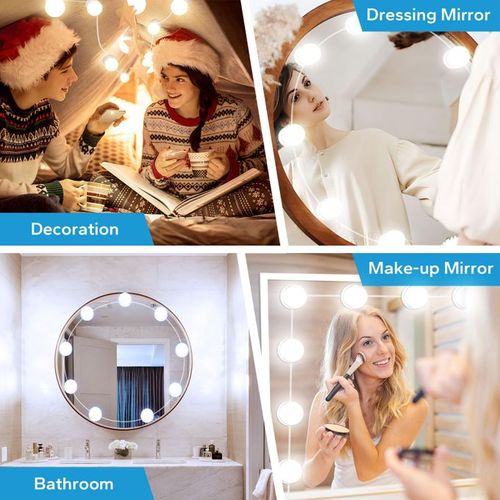 Vanity LED Mirror Lights Kit 10 Bulbs USB Dimmable Lights