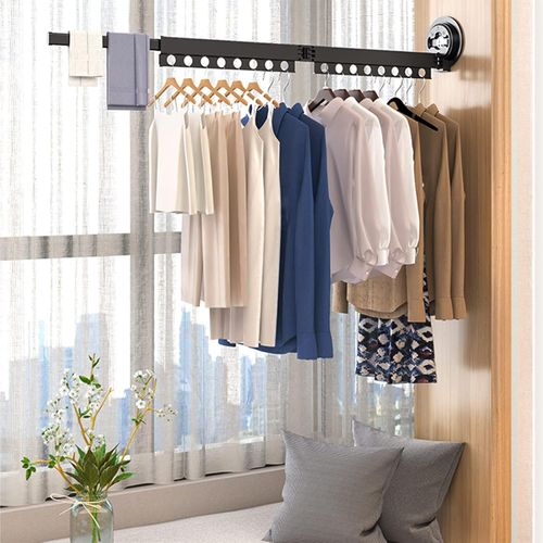 Punch-free aluminum alloy folding clothes drying rack