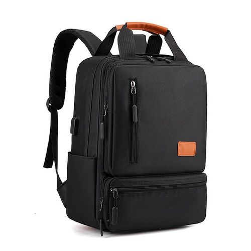 3 PCS Men Bags Backpacks School Bags Laptop Bags Messenger-Black