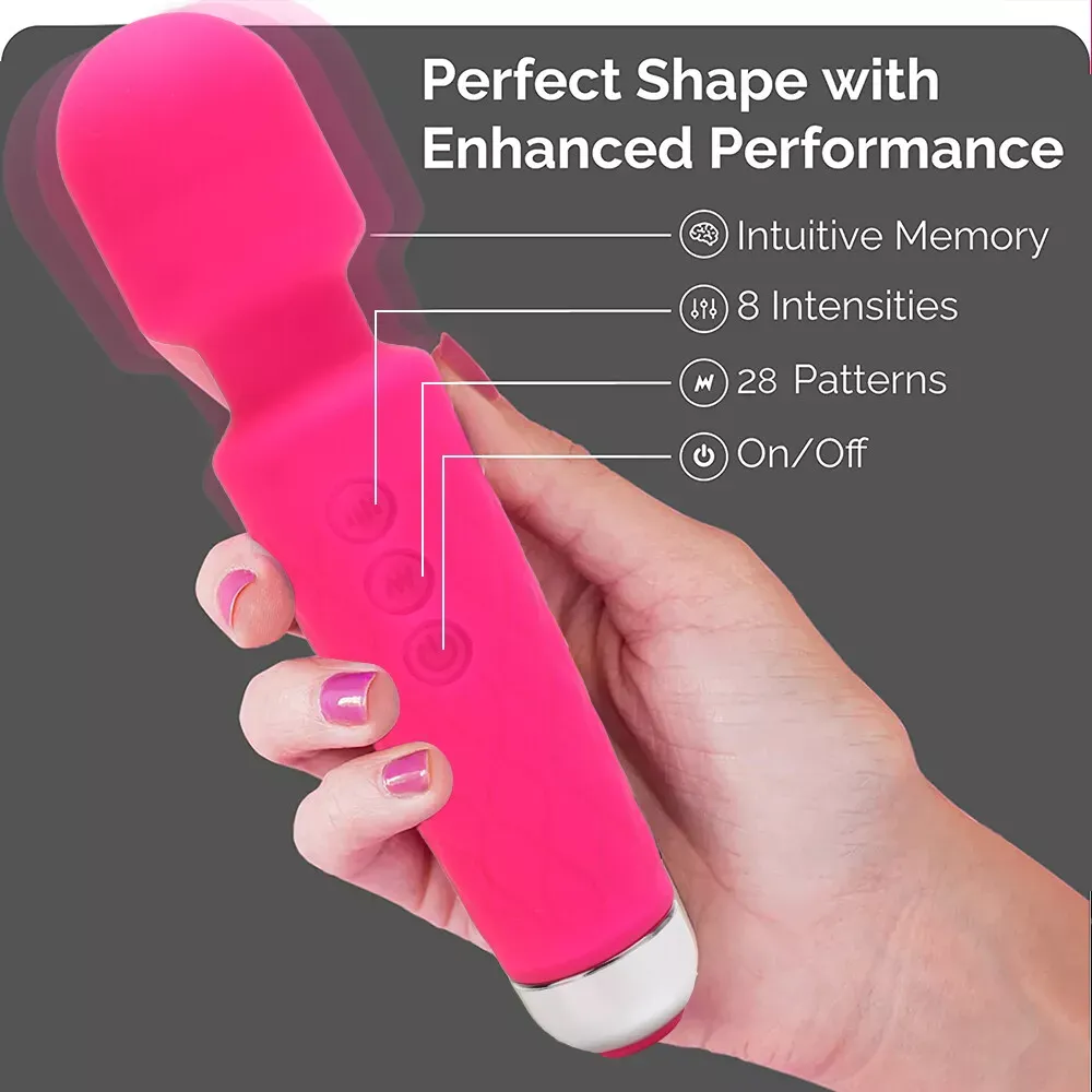 LZDUATAN 20 Mode Powerful Rechargeable Magic Wand Vibrator