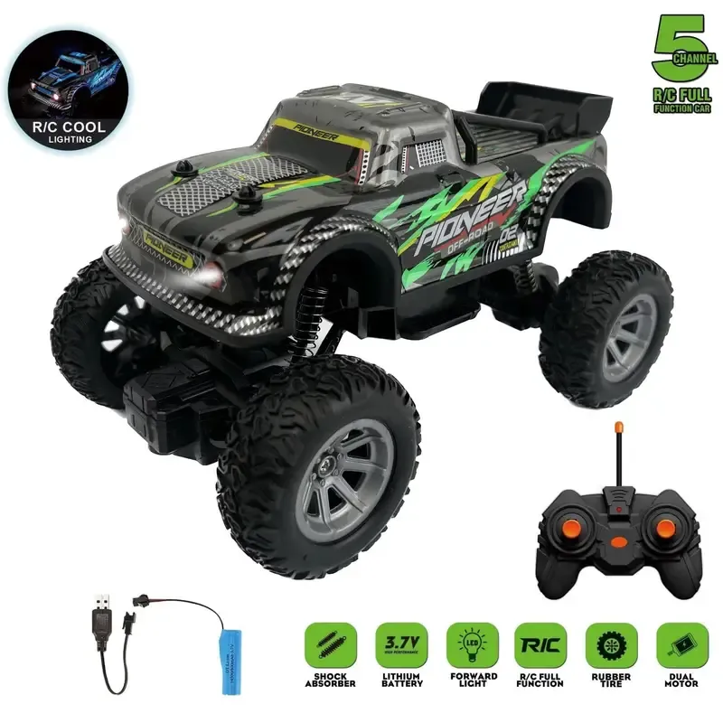 RC drift remote control car, light off-road big foot climbing toy racing car, children's electric toy model boy