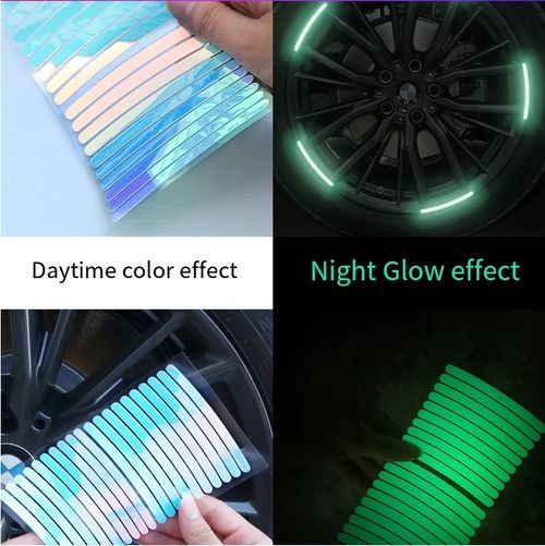 100 Pcs reflective car rim sticker