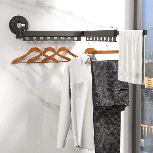 Punch-free aluminum alloy folding clothes drying rack